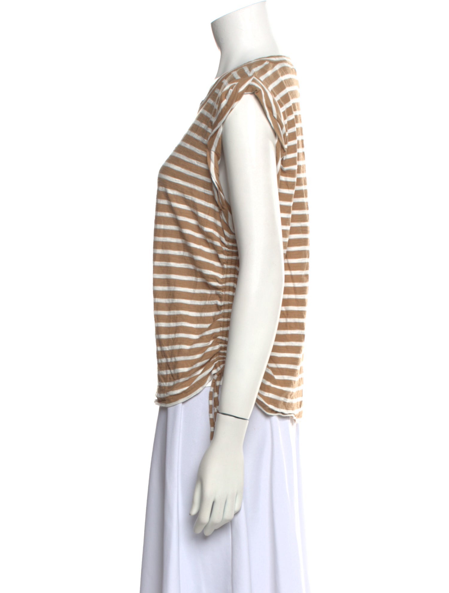 Veronica Beard Striped Scoop Neck T-Shirt
