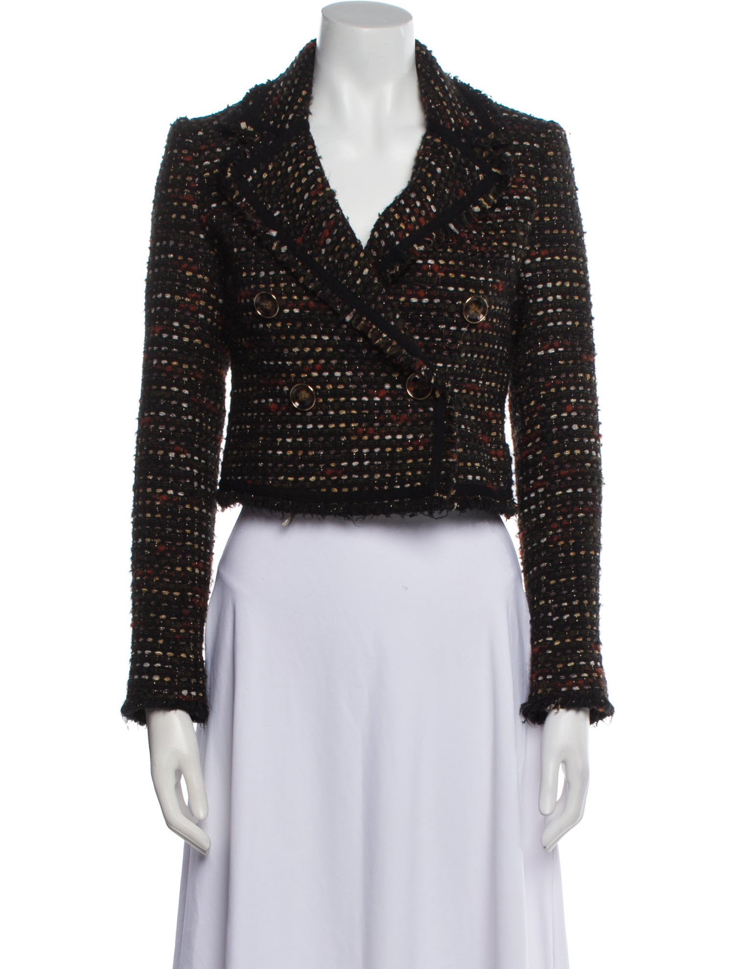 Veronica Beard Tweed Pattern Evening Jacket