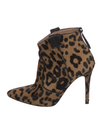 Veronica Beard Ponyhair Animal Print Boots
