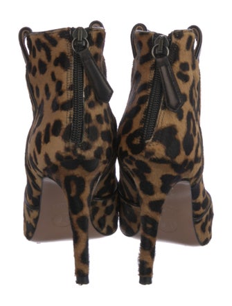 Veronica Beard Ponyhair Animal Print Boots