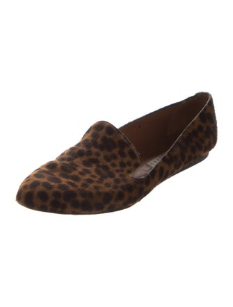 Veronica Beard Ponyhair Animal Print Loafers