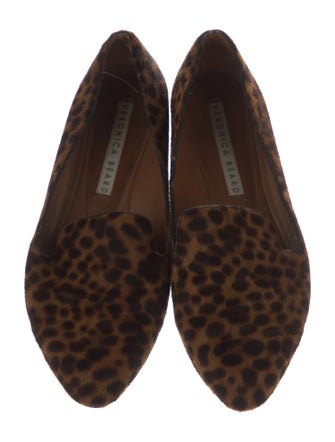 Veronica Beard Ponyhair Animal Print Loafers