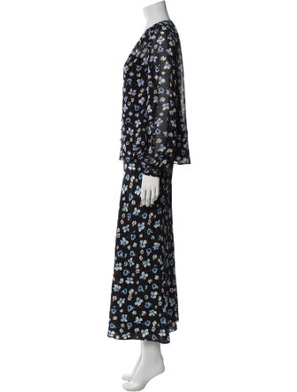 Veronica Beard Silk Floral Print Skirt Set