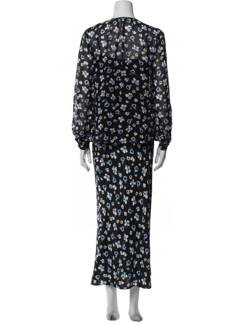 Veronica Beard Silk Floral Print Skirt Set