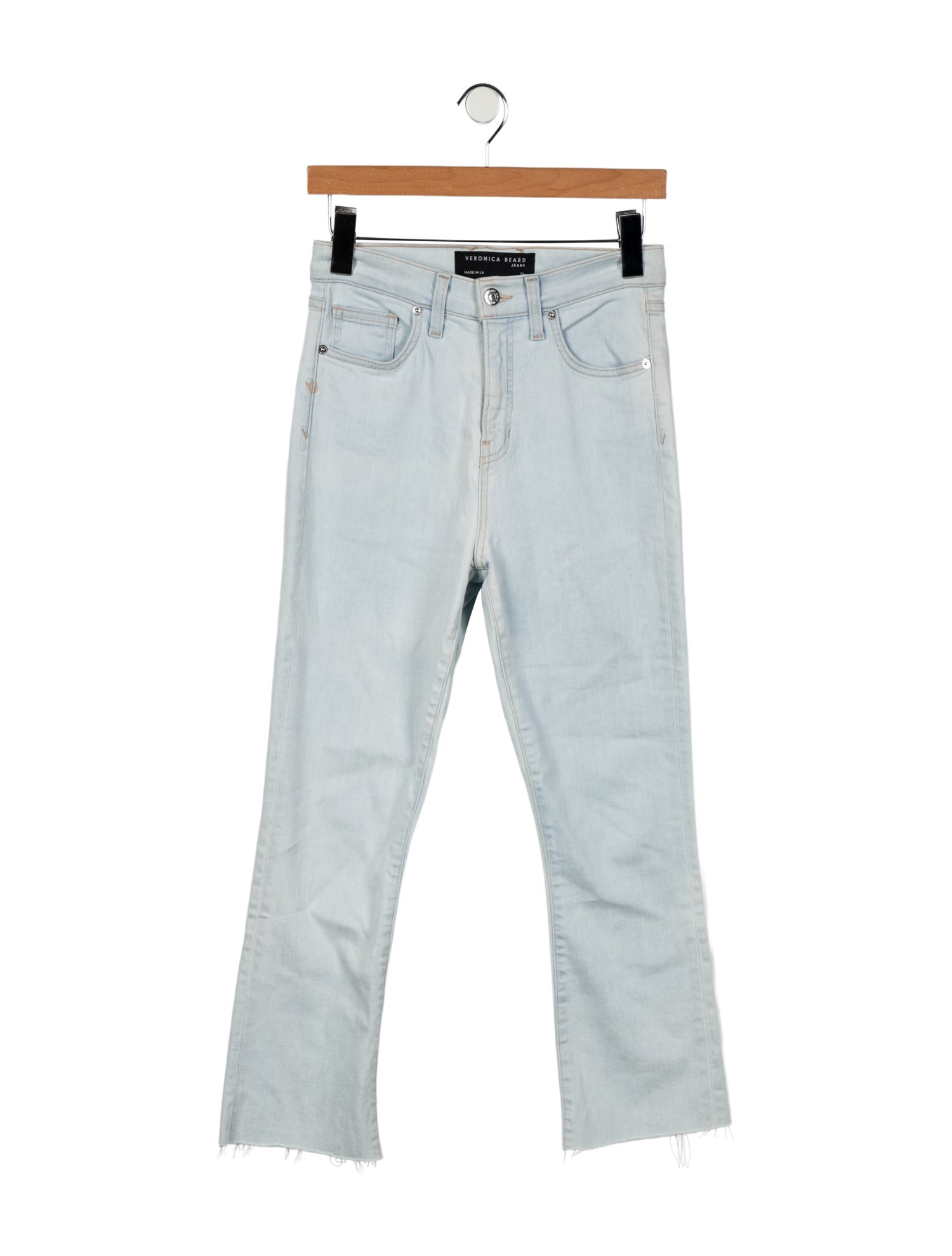 Veronica Beard Mid-Rise Straight Leg Jeans