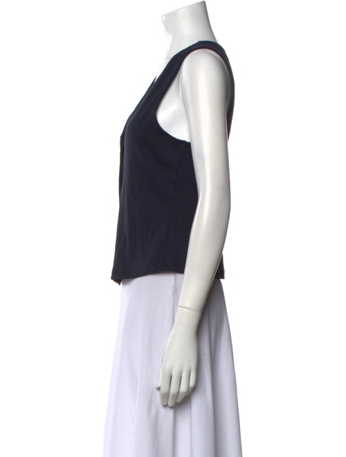 Veronica Beard V-Neck Sleeveless Crop Top