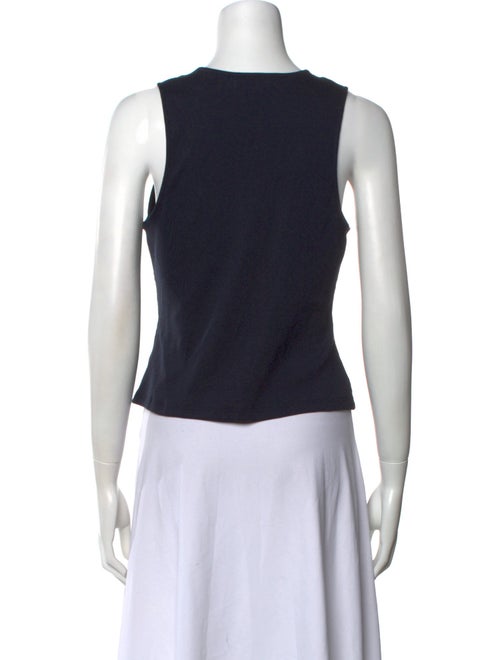 Veronica Beard V-Neck Sleeveless Crop Top