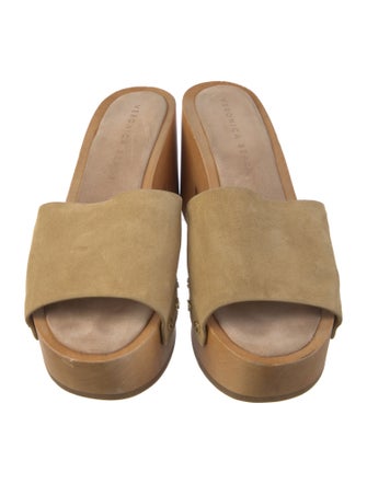Veronica Beard Suede Studded Accents Slides