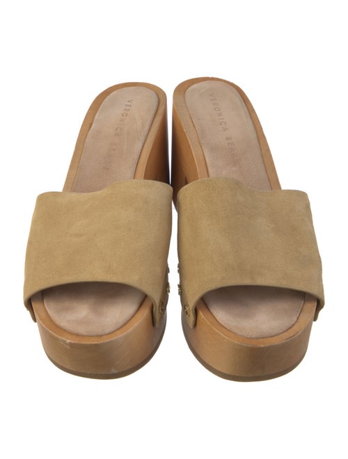 Veronica Beard Suede Studded Accents Slides