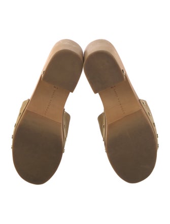 Veronica Beard Suede Studded Accents Slides