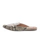 Veronica Beard Embossed Leather Animal Print Mules