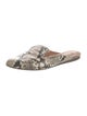 Veronica Beard Embossed Leather Animal Print Mules
