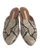 Veronica Beard Embossed Leather Animal Print Mules
