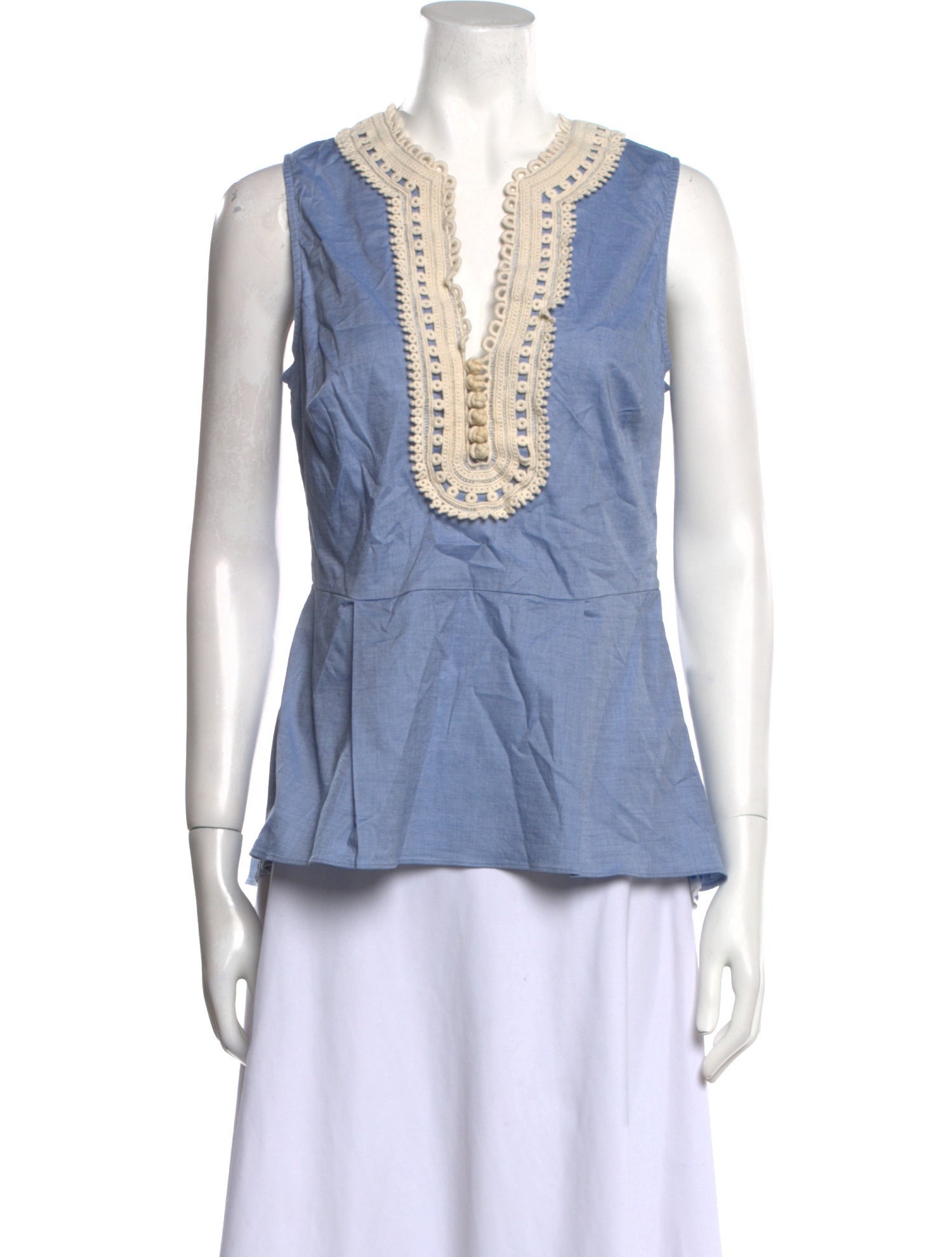 Veronica Beard V-Neck Sleeveless Top