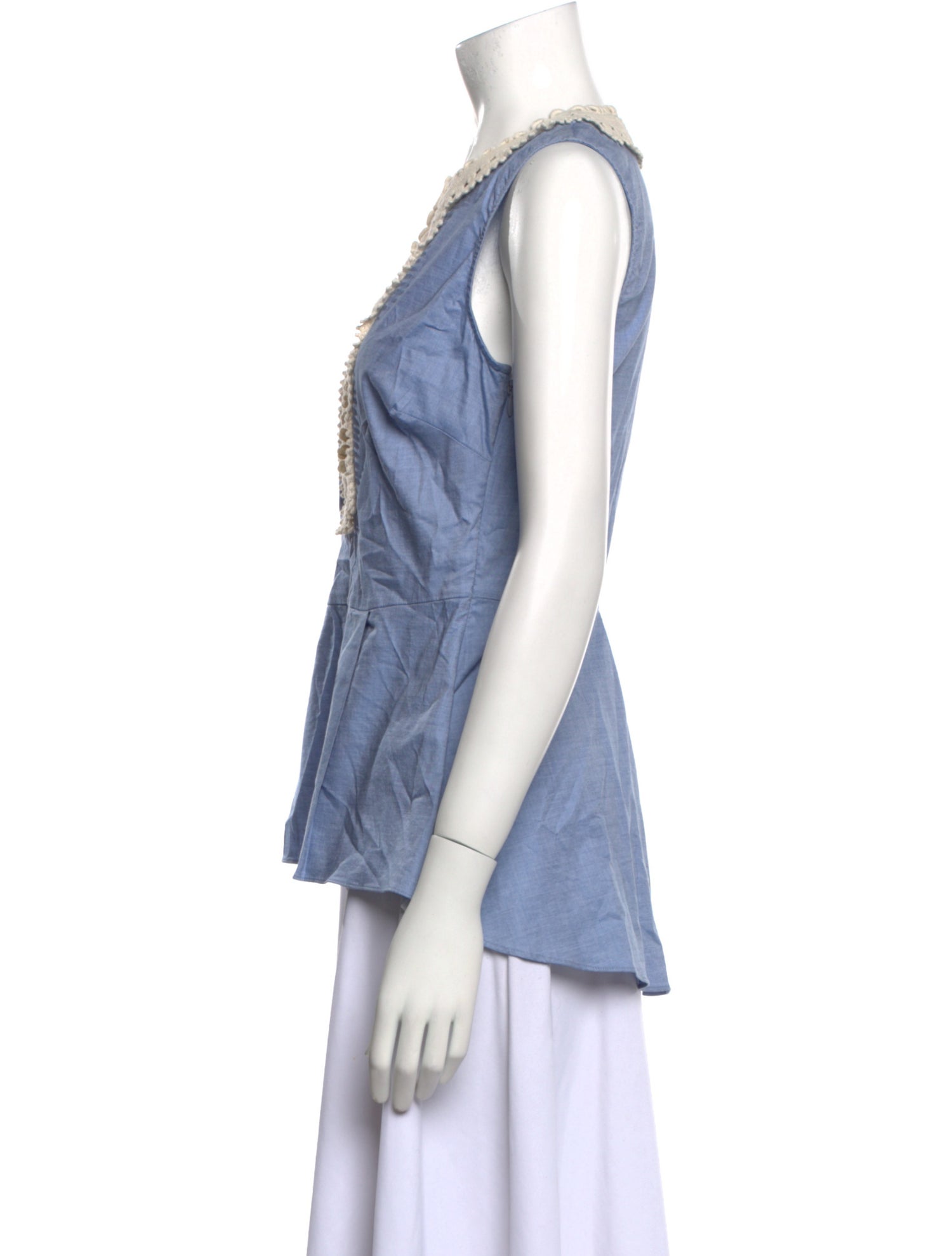 Veronica Beard V-Neck Sleeveless Top