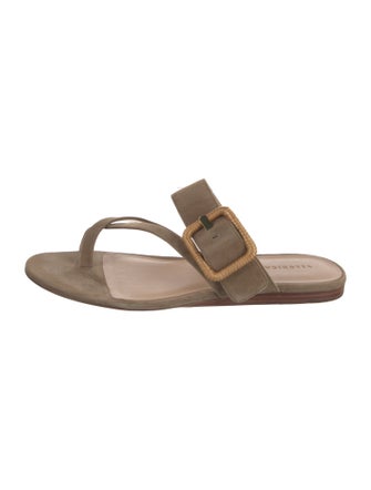 Veronica Beard Suede Flip Flops