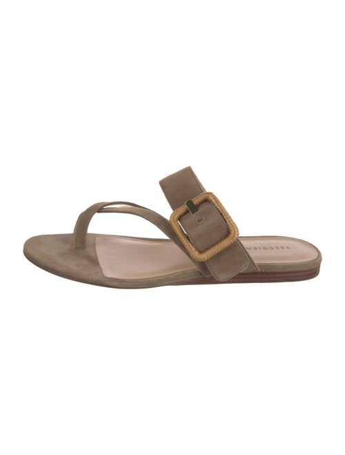 Veronica Beard Suede Flip Flops