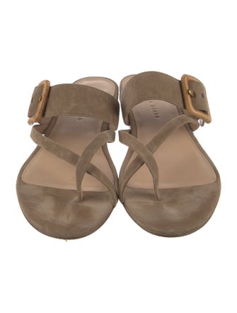 Veronica Beard Suede Flip Flops