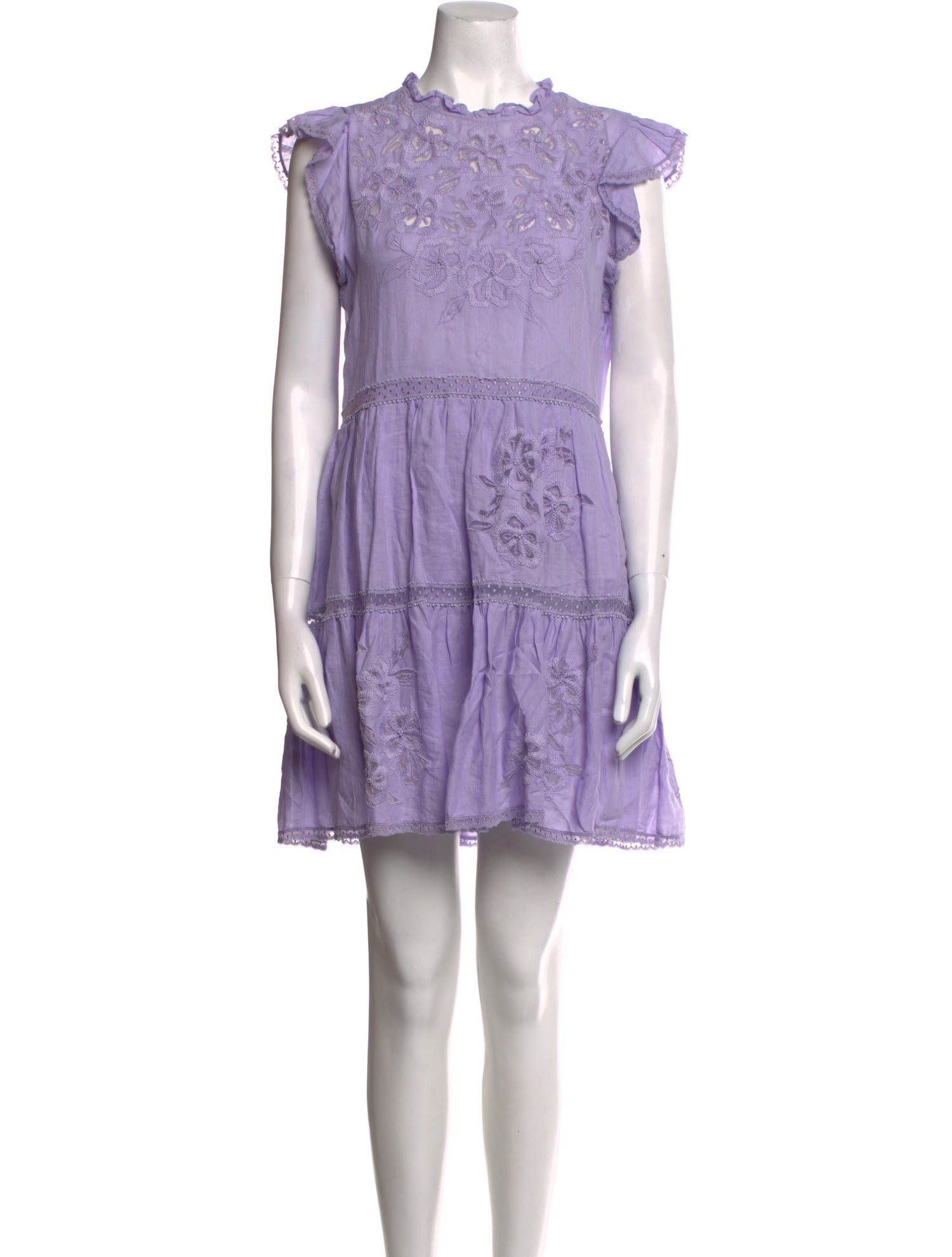 Veronica Beard Lace Pattern Mini Dress