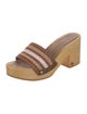 Veronica Beard Leather Printed Slides