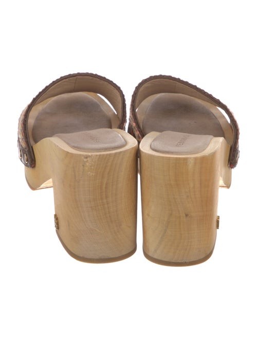Veronica Beard Leather Printed Slides