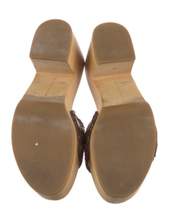 Veronica Beard Leather Printed Slides