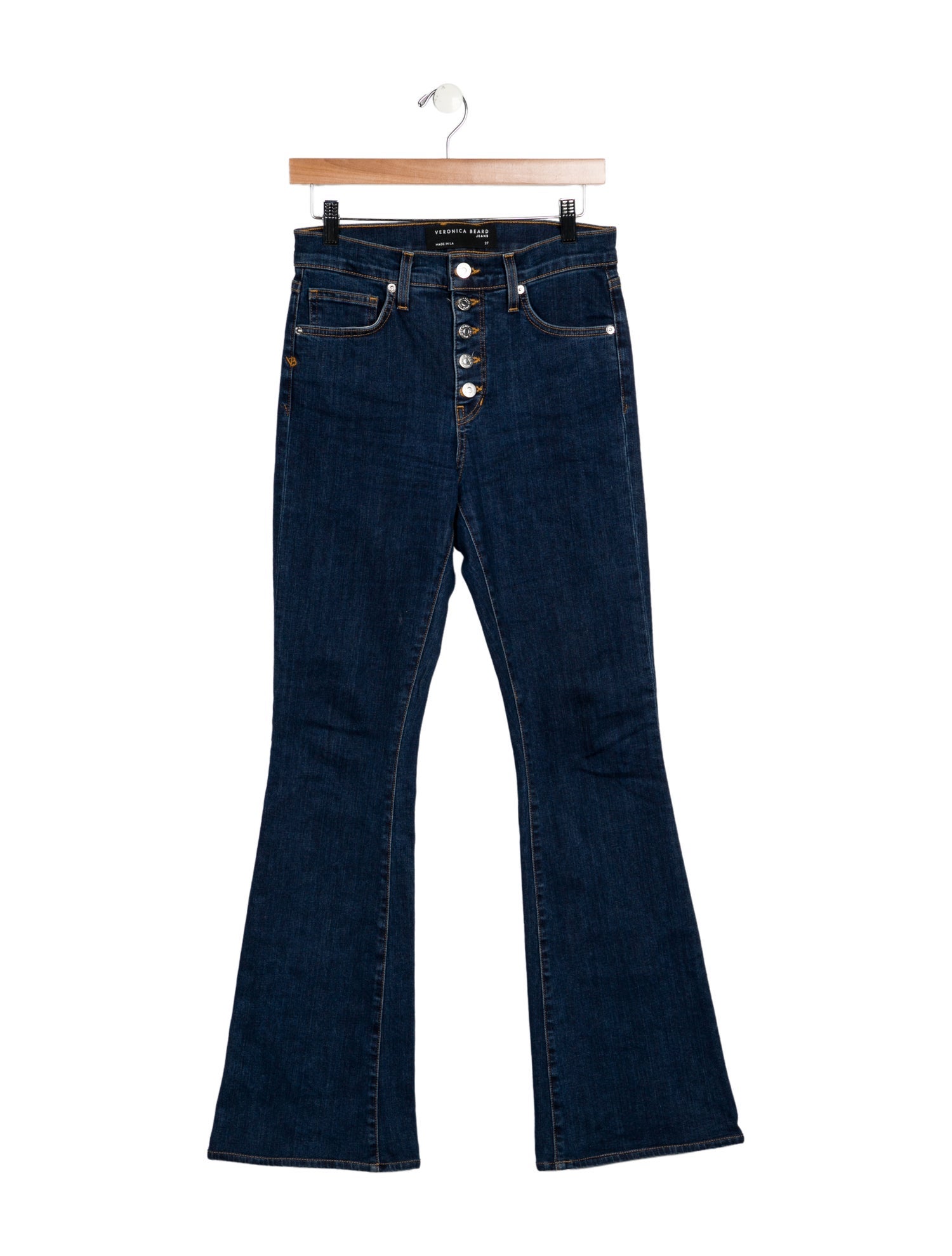 Veronica Beard High-Rise Wide Leg Jeans