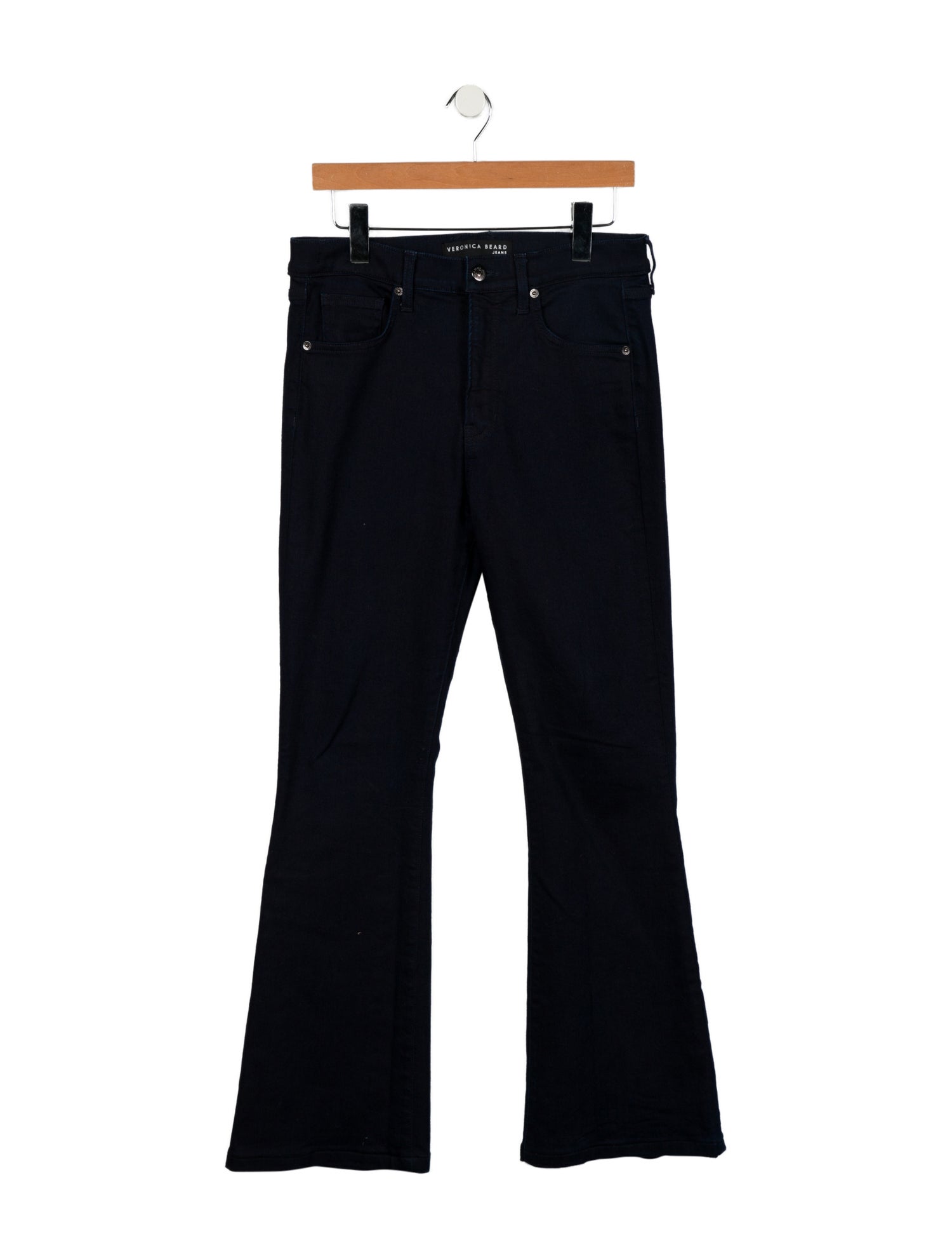 Veronica Beard Mid-Rise Wide Leg Jeans