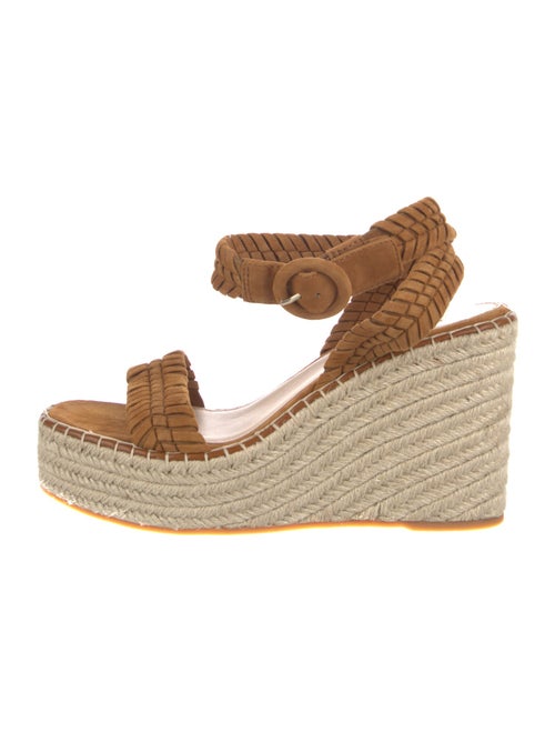 Veronica Beard Suede Colorblock Pattern Espadrilles