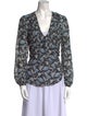 Veronica Beard Silk Floral Print Blouse