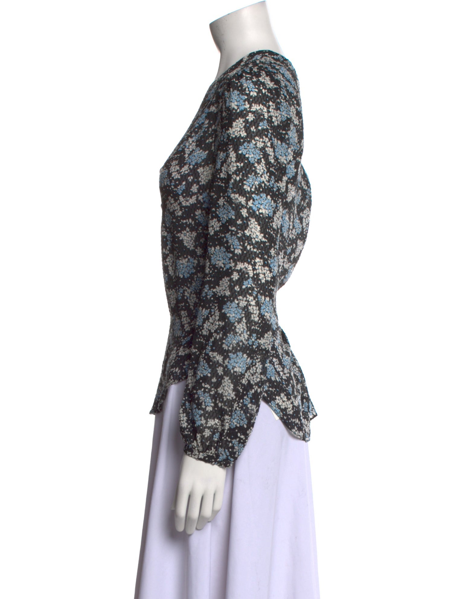 Veronica Beard Silk Floral Print Blouse