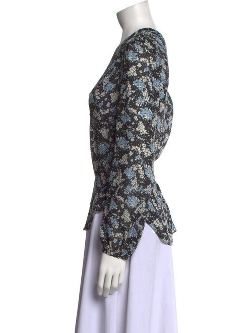 Veronica Beard Silk Floral Print Blouse