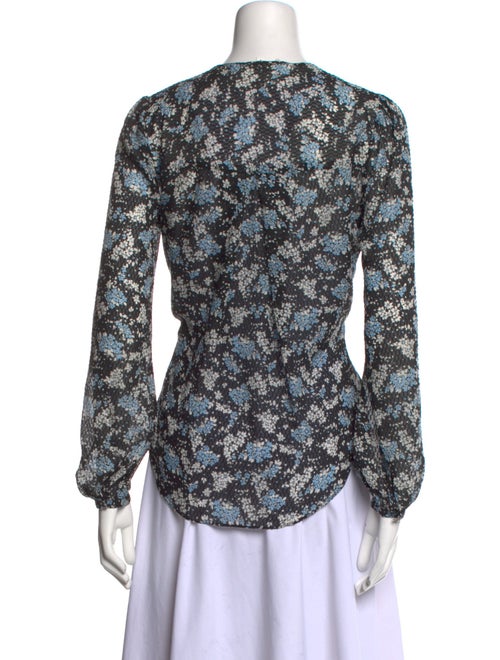 Veronica Beard Silk Floral Print Blouse