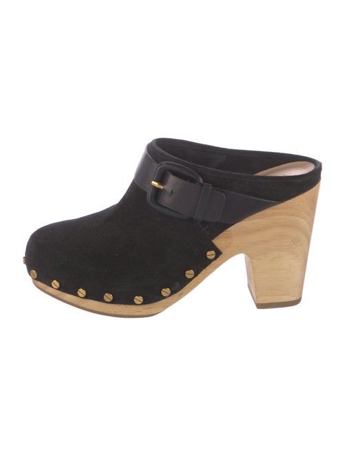 Veronica Beard Suede Studded Accents Mules