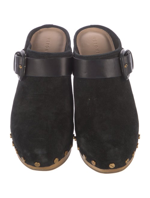 Veronica Beard Suede Studded Accents Mules