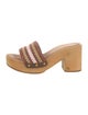 Veronica Beard Leather Striped Slides
