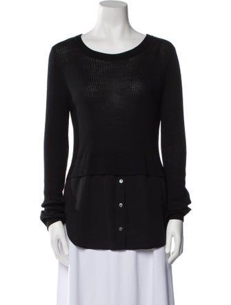 Veronica Beard Wool Scoop Neck Sweater