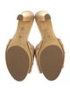Veronica Beard Straw Leather Trim Embellishment Slides