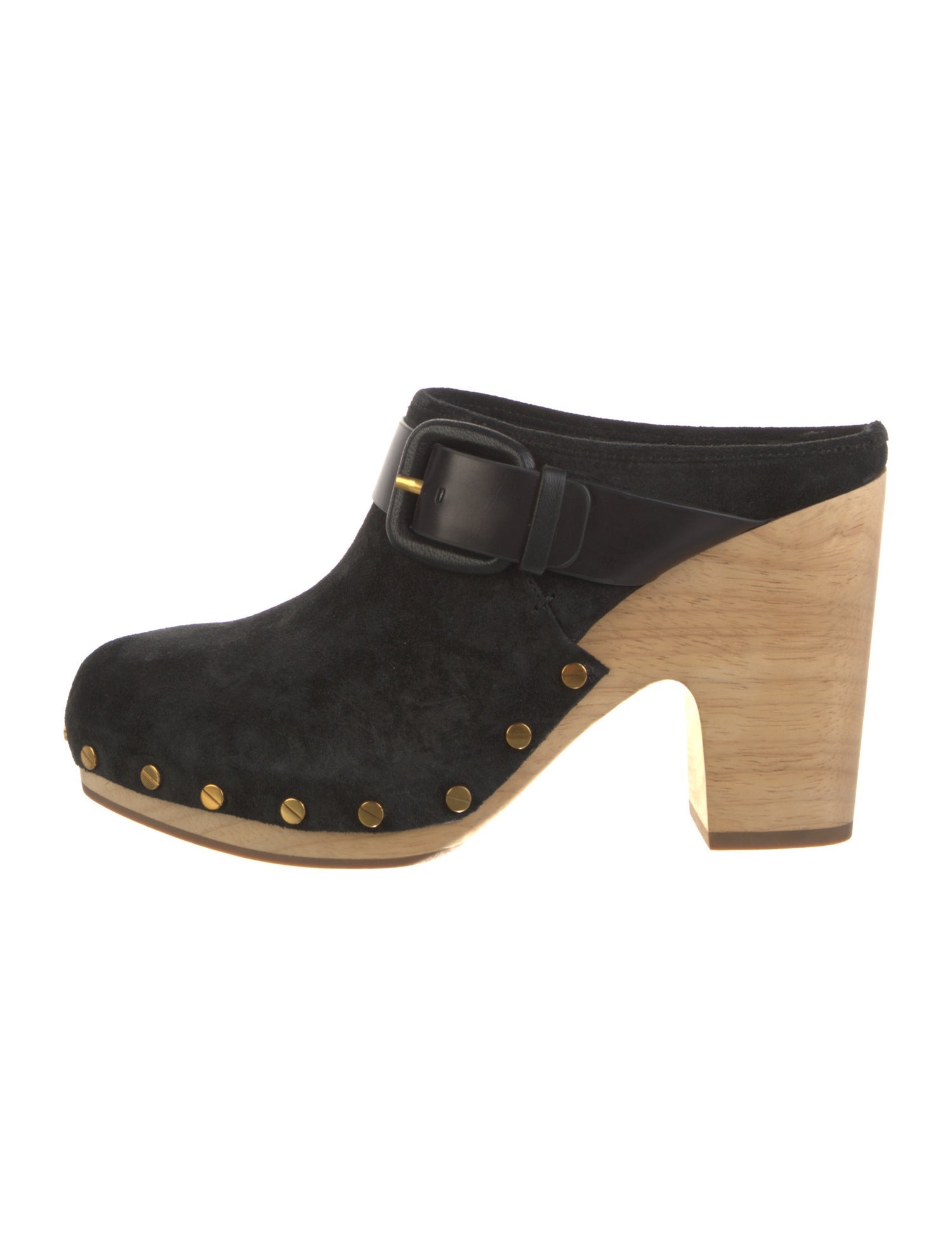 Veronica Beard Suede Colorblock Pattern Mules