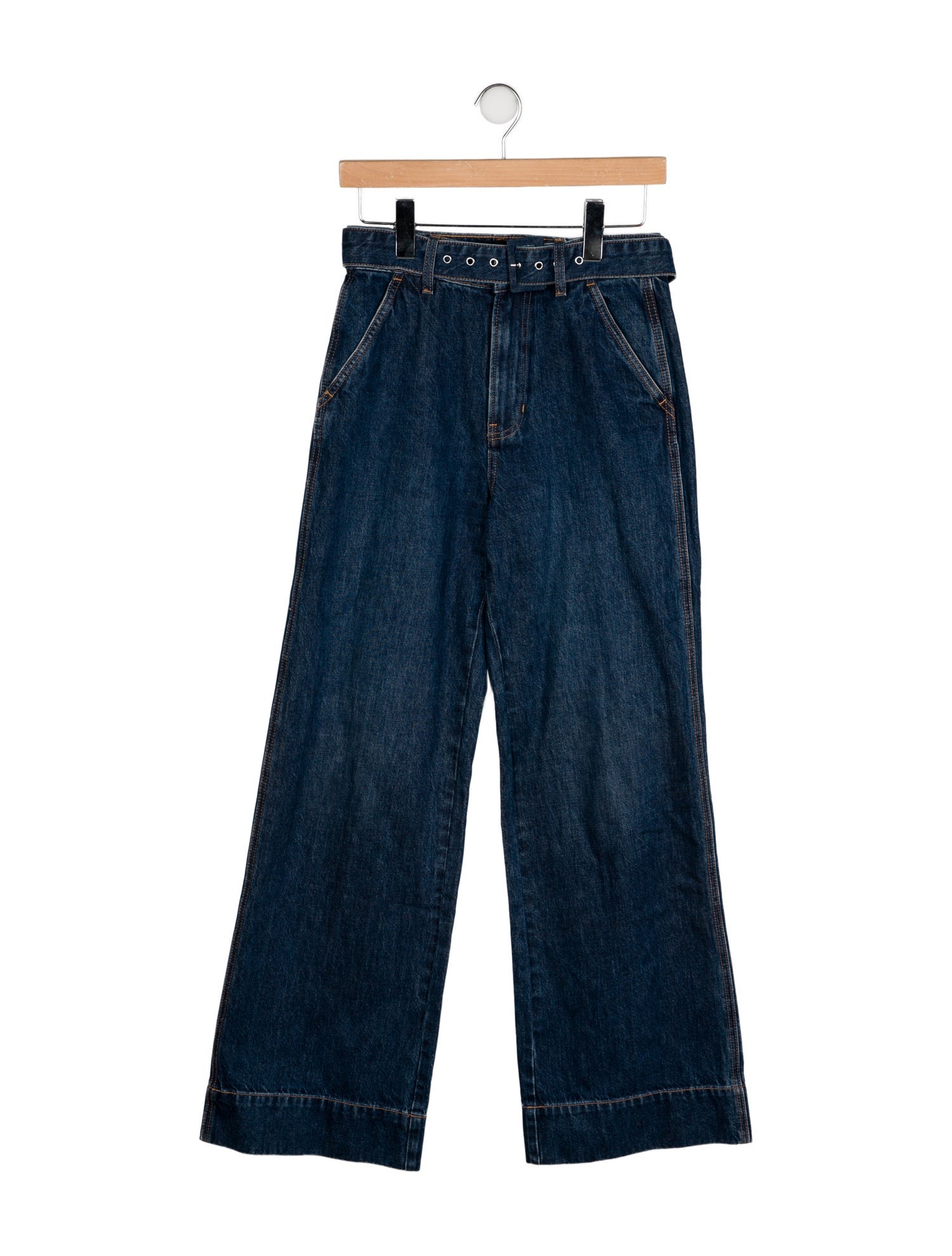 Veronica Beard High-Rise Wide Leg Jeans
