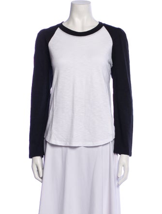 Veronica Beard Colorblock Pattern Scoop Neck Top