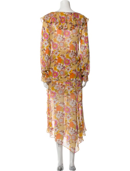 Veronica Beard Silk Floral Print Skirt Set