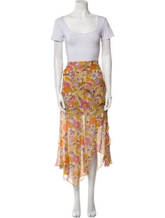 Veronica Beard Silk Floral Print Skirt Set