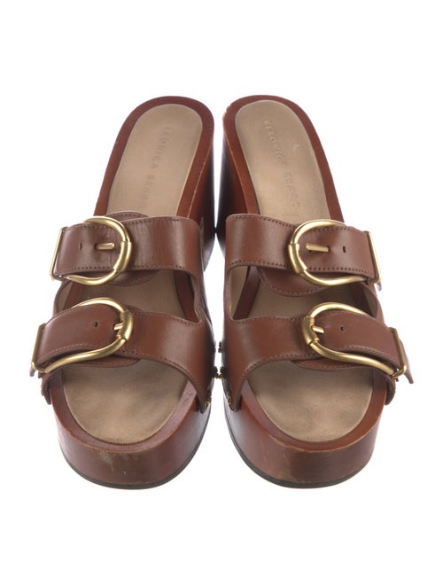 Veronica Beard Leather Studded Accents Slides