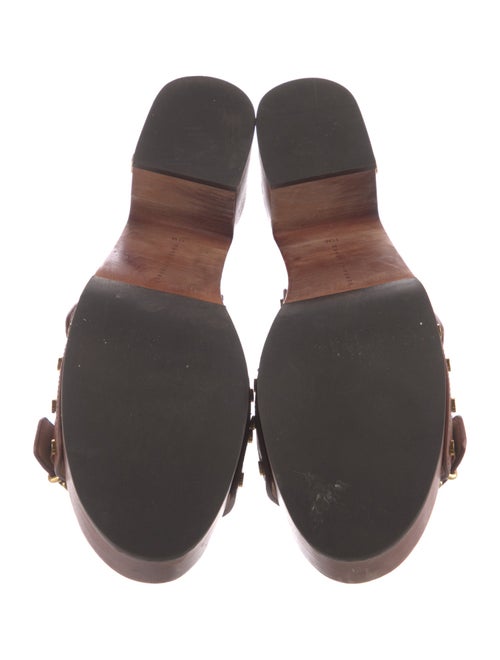 Veronica Beard Leather Studded Accents Slides