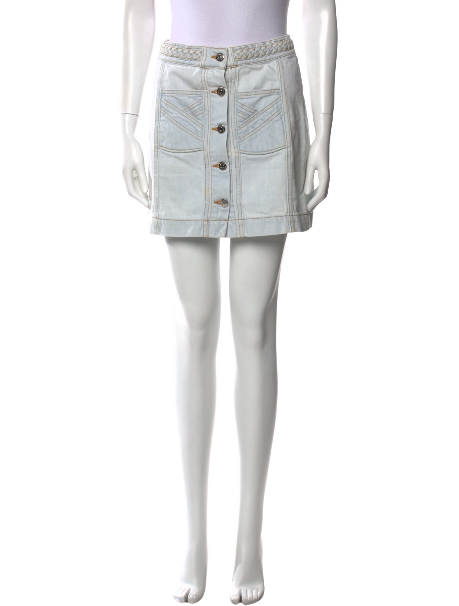 Veronica Beard Braided Accents Mini Skirt