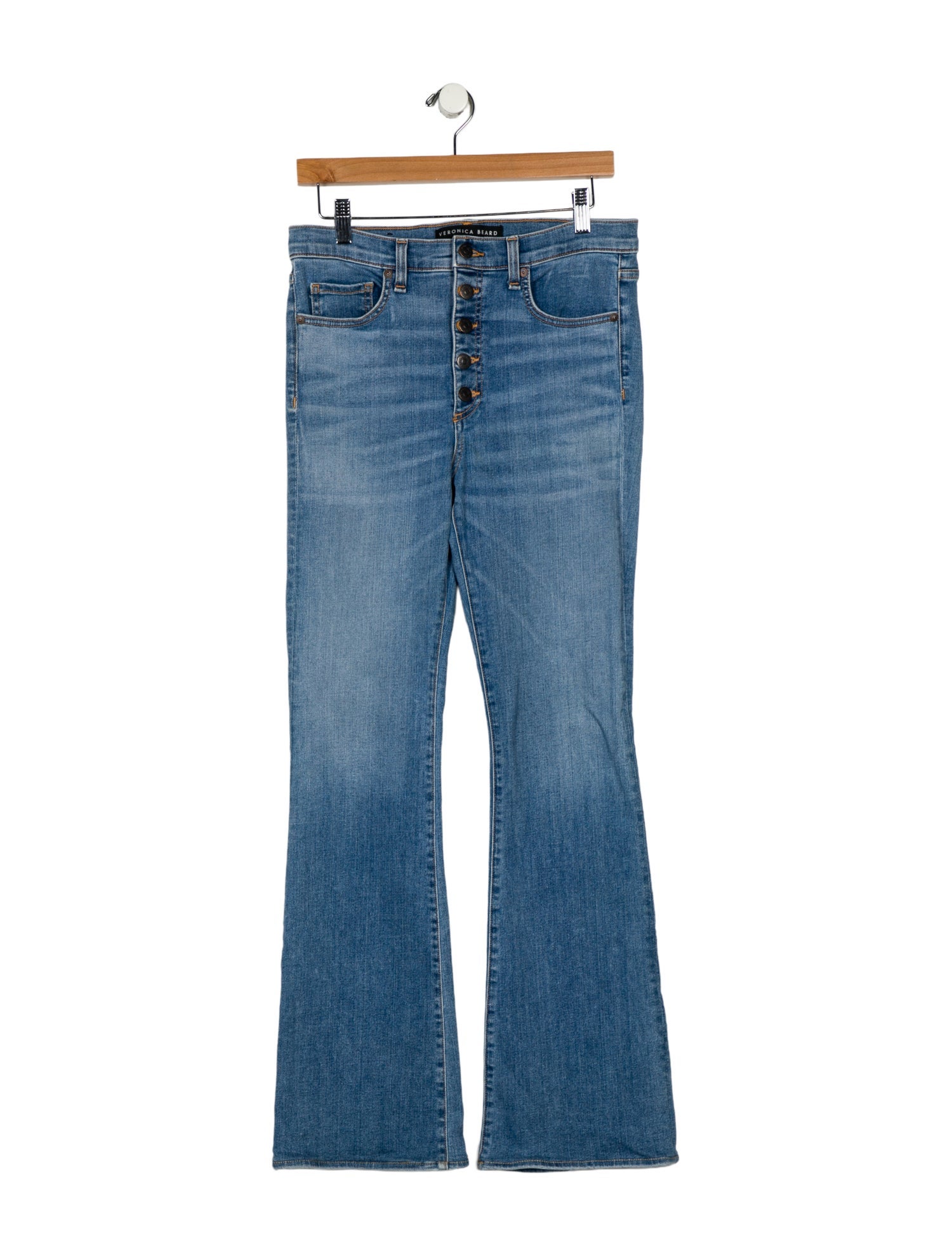 Veronica Beard High-Rise Wide Leg Jeans