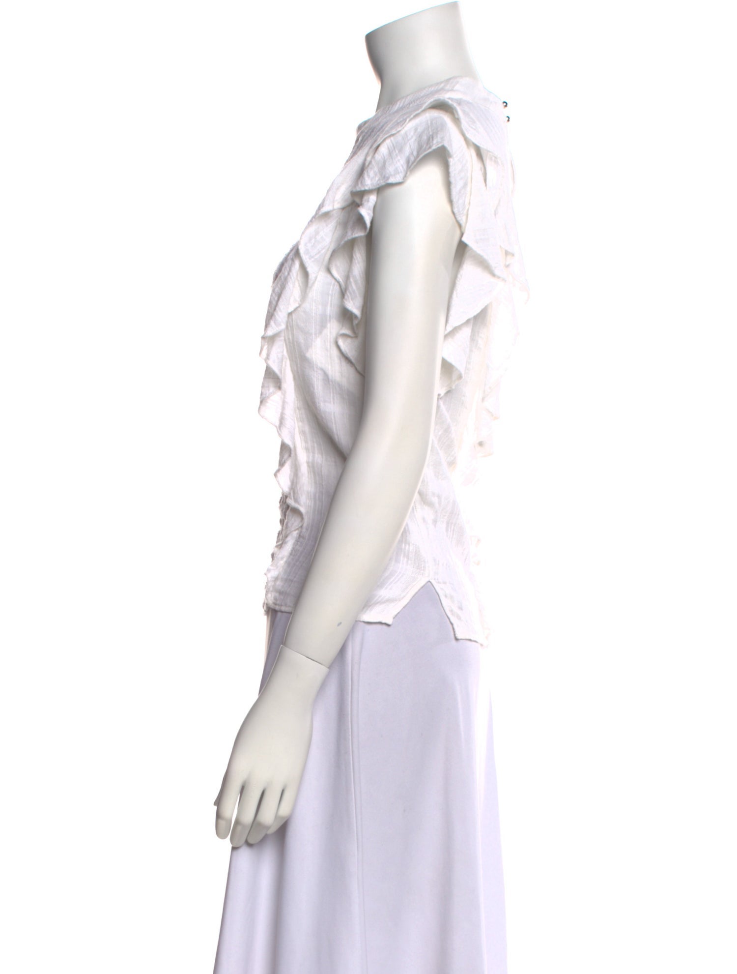 Veronica Beard Mock Neck Short Sleeve Top