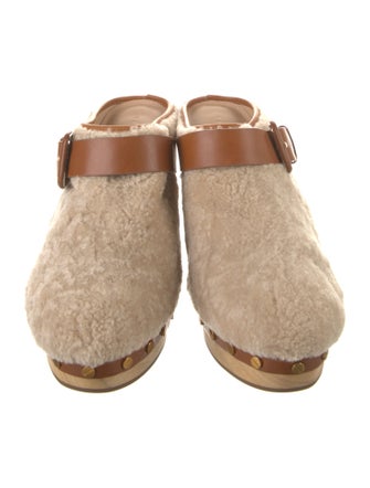 Veronica Beard Fur Studded Accents Mules
