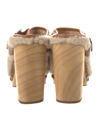 Veronica Beard Fur Studded Accents Mules
